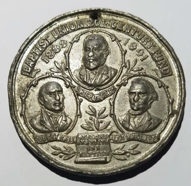 1901 Baptist Union - Holed Medal Commemorating The Dawn of the Twentieth Century