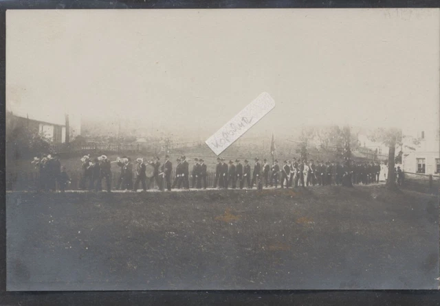 Festumzug Straße Ortsansicht  alte Fotokarte Seifert Freiberg / Sa.