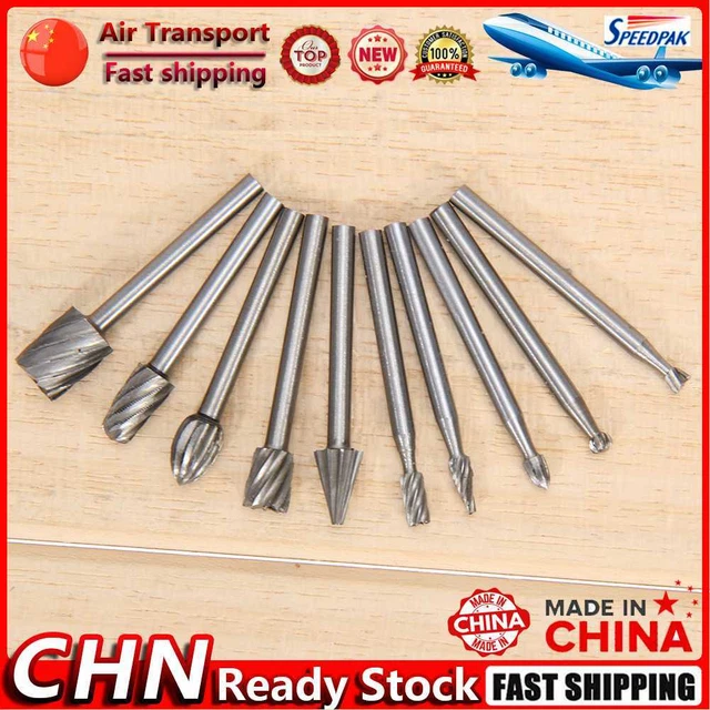 10pcs HSS mèches routage pour &amp; Rotary, gravure, outil de travail du bois Fr