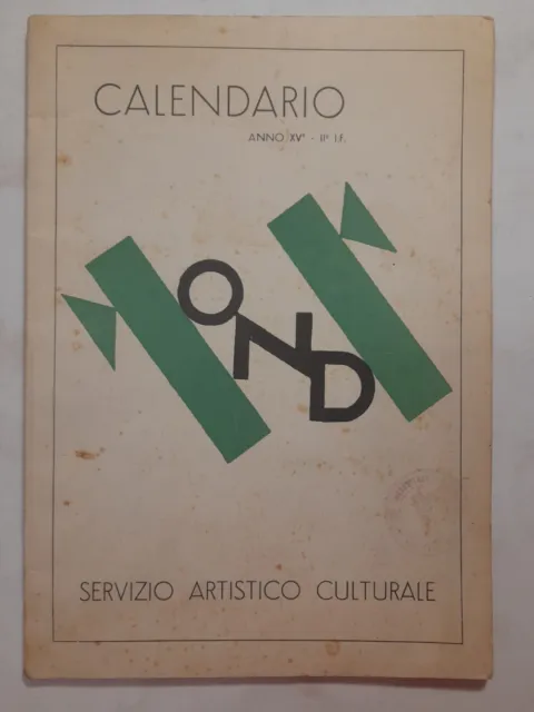 Calendario O.N.D. , Manifestazioni , Concorsi , Feste e Altro , Fascismo , WW2
