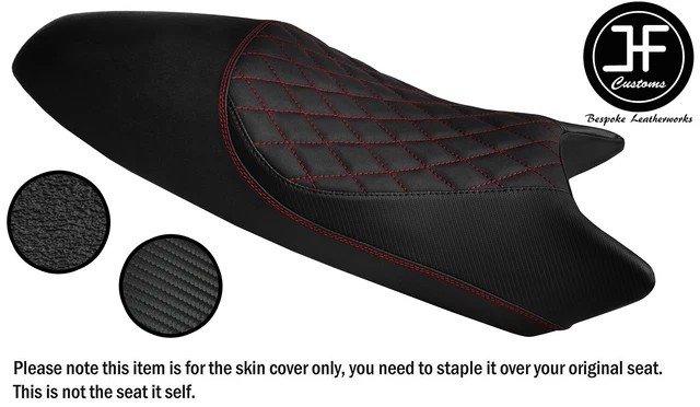 Dsg4 Dark Red St Carbon Grip Vinyl Custom For Ducati Monster 93-07 Seat Cover
