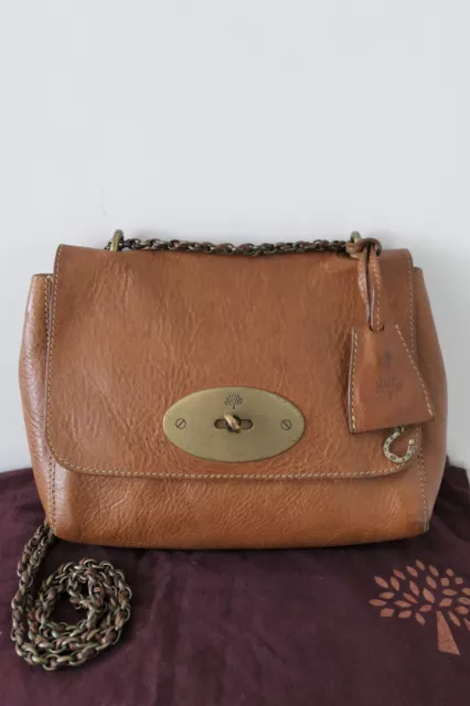 Mulberry Vintage Lily in Oak Brown Leather Shoulder Crossbody Satchel Bag