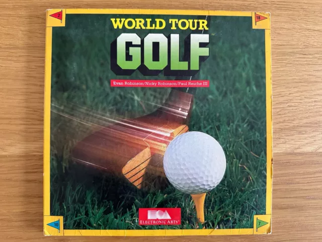 Commodore 64 C64 *** World Tour Golf ** Ea *** 5.25" Disk*** Complete & Tested !