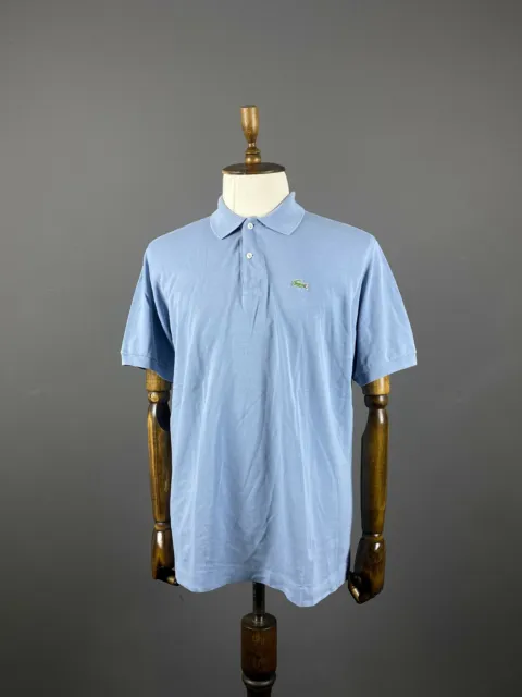 Men Lacoste Sky Blue Short Sleeve Polo Shirt Size 6 / XL