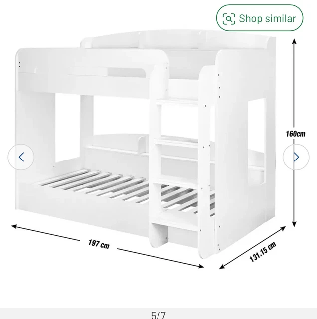 HABITAT WHITE BUNK bed frame, used but in great condition. 1 year old £