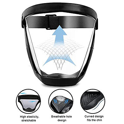1x Anti-fog Shield Safety Full Face Super Protective Head Cover Transparent Mask