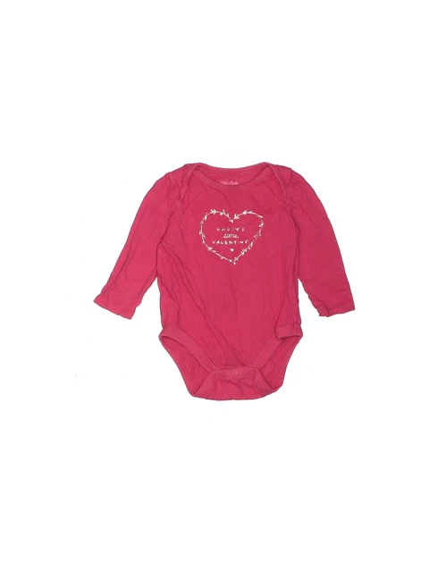 Baby Gap Girls Pink Long Sleeve Bodysuit 12-18 Months