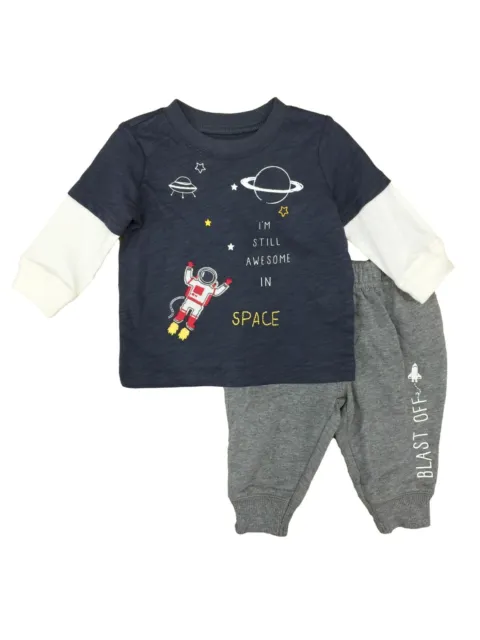 Carters Infant Boys Still Awesome In Space Astronaut Shirt & Pant Set 3 Months
