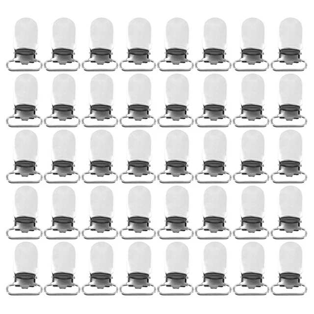 40x Morsetti di Chiusura Fascia 20mm Colori Argento B5C5