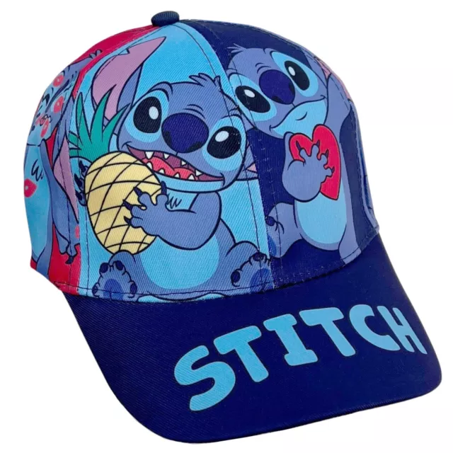 Disney Lilo Et Stitch Chapeau avec Visière Base-Ball Fille 5-8 Âge Full Imprimer