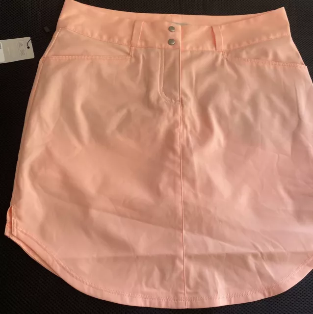 ADIDAS ladies golf skort, Peach 8 BNWT Rrp £39.99