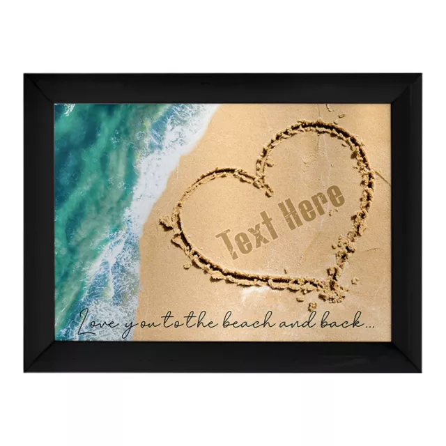 Personalised Heart In The Sand - A4 Metal Sign Print - Frame Options Available 7