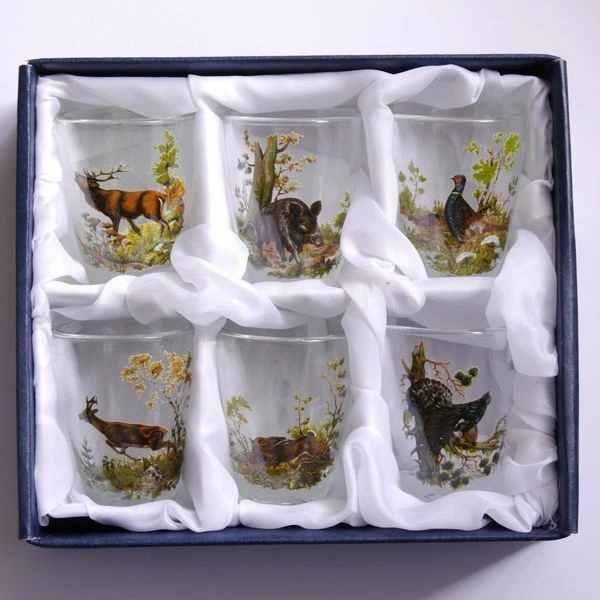 6 Piezas Aguardiente Vasos Juego" Corto " Con Colores Caza 2 CL Nuevo Regalo 2