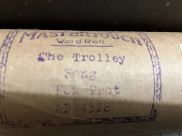 The Trolley Song    Rare  Pianola Roll In Very Good  Condition
