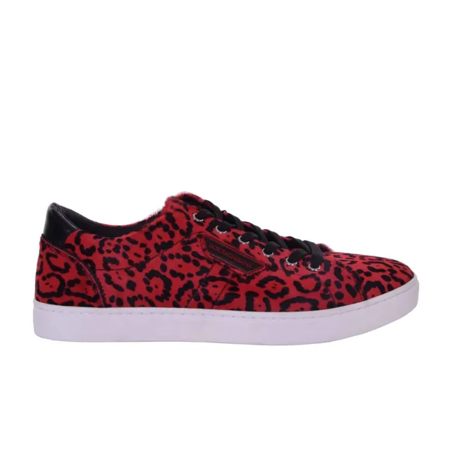 Dolce & Gabbana Ponyskin fur Coat Trainers Shoes London Leopard Red Logo 08008