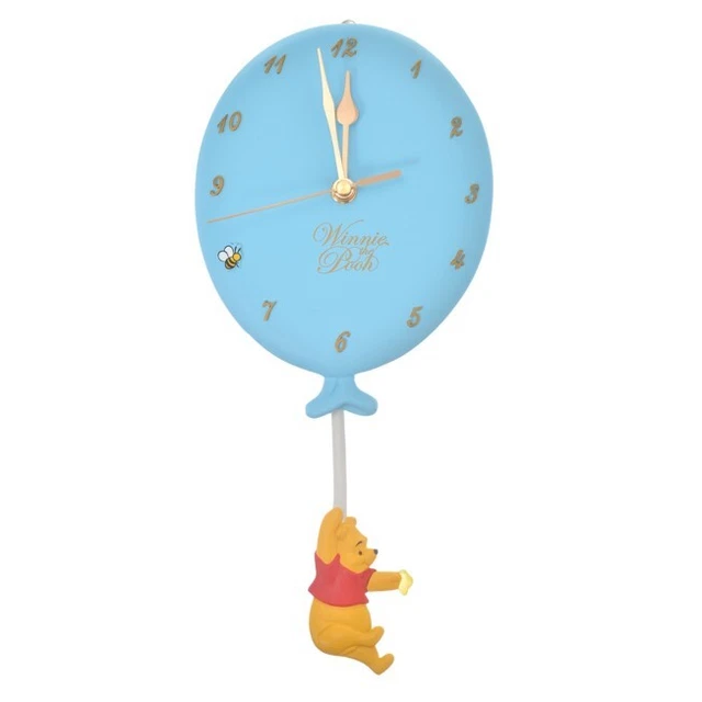 DISNEY STORE JAPAN Winnie the Pooh Wall Clock POOH'S BALLOON Height 12.