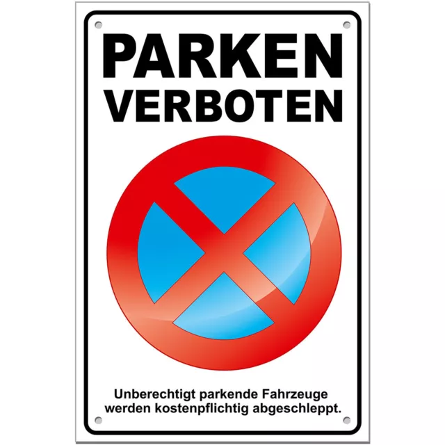 Parkverbot Schild Halteverbot Parkverbotsschild Parken Verboten inkl. Schrauben