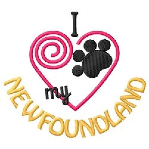 I "Heart" My Newfoundland Fleece Jacket 1442-2 Size S - XXL