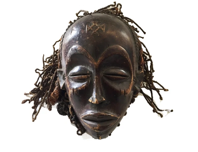 Rare Chokwe , Angola, D.of the Congo Zambia female mask