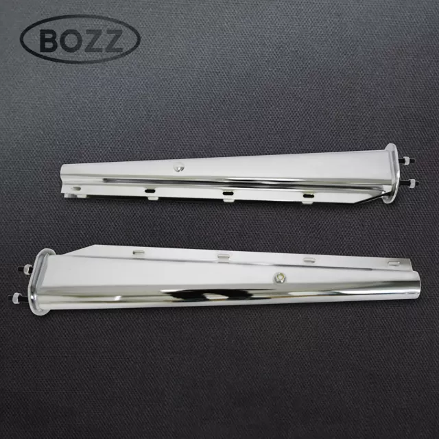 Pair Of 2-1/2'' Bolt Pattern Mud Flap Hanger 30''Chrome Spring Loaded Semi Truck