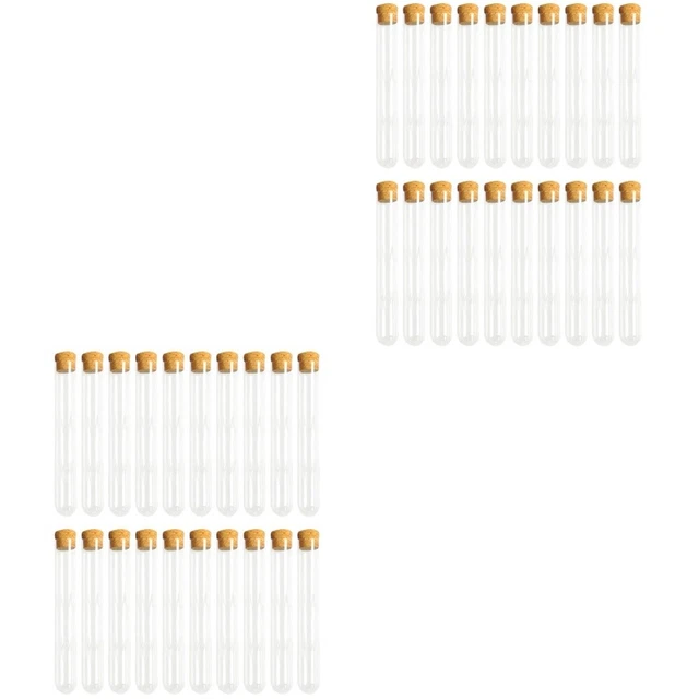 60 PCS Scientific Test Tube Glass Containers Ornament Container Vial