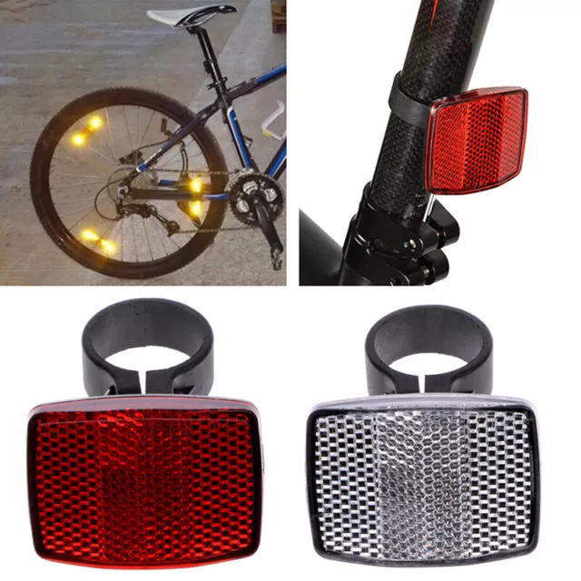 Bicycle Bike Handlebar Reflector Reflective Front Rear Warning Light Safety L Sb