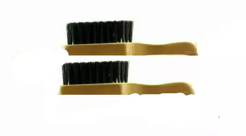 2 x Skin Fade Wave Mini Afro Hair Beard hard Brush 100%Reinforced Boar Bristles