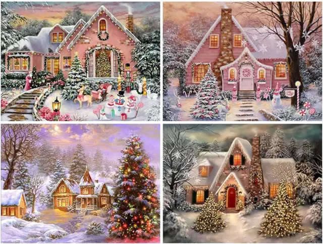 GOLDNICE Weihnachten Diamond Painting Bilder Erwachsene Kinders, 5D DIY Diamand