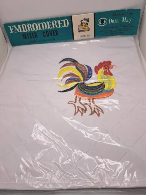 Vtg 1970's NOS ROOSTER Mixer Appliance Cover Chicken Dora May 814