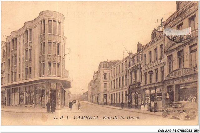 CPA 59 Saint-Python – Rue De Cambrai, Carte Postale Ancienne, Noir Et Blanc, Authentique 1900
