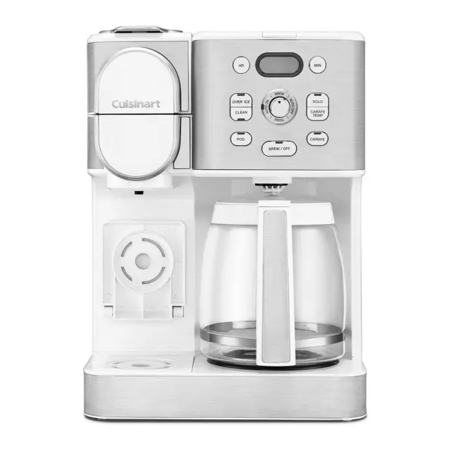 Cuisinart SS16W Stainless Steel Coffee Center Combo Coffee Maker White