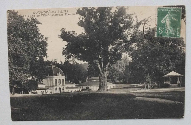 Cpa - Saint Honore Les Bains - Parc De L Etablissement Thermal *