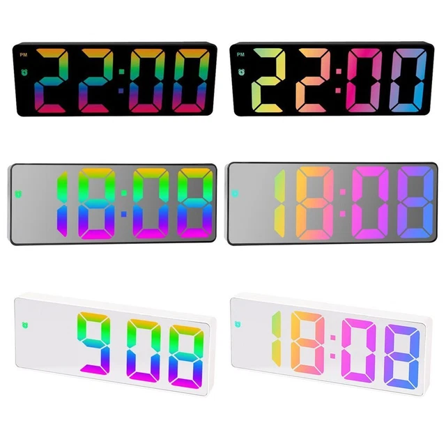 Temperature calendar large number alarm clock electronic clock led