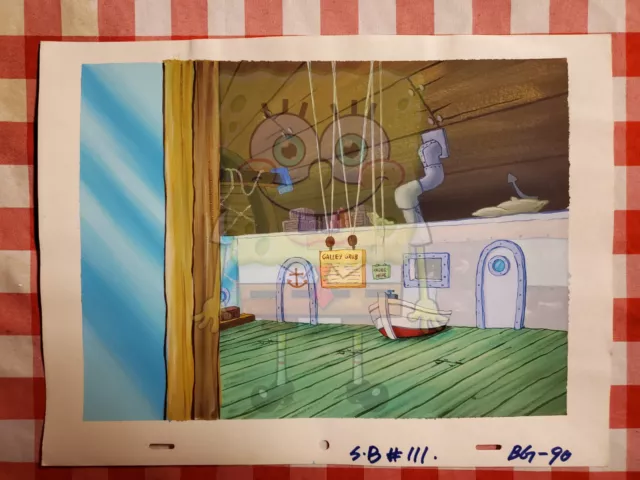Original SpongeBob Sad Face Cel Background Production