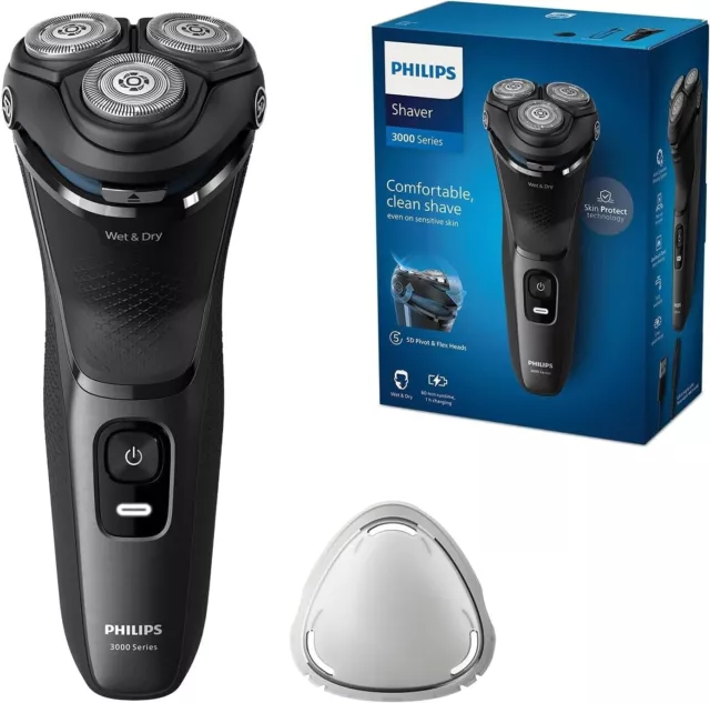 Shaver Philips Series 3000 Wet and Dry Electric - Shiny Black