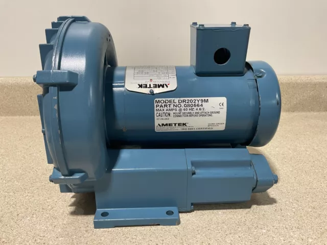Ametek Rotron Regenerative Blower DR202Y9M .33HP, 2800RPM NEW