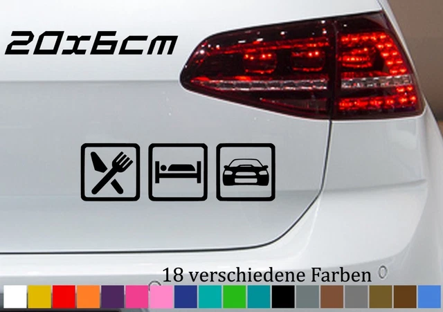 essen schlafen Auto 20x6cm eat sleep drive Tuning Aufkleber Bomb JDM Sticker Car