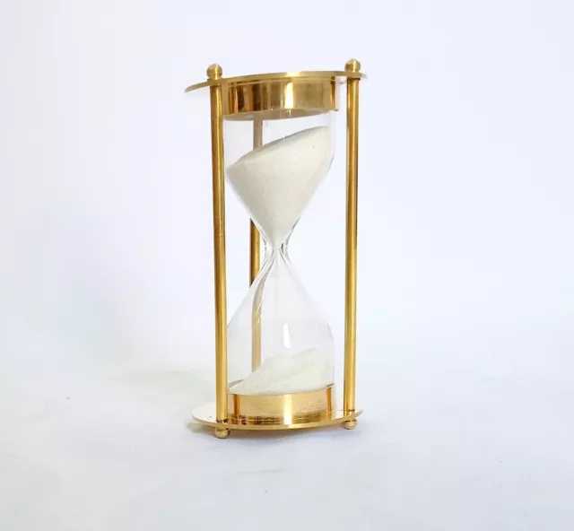 Nautical Decor Showpiece Sandglass Office Kitchen Brass Sand Timer Hourglass