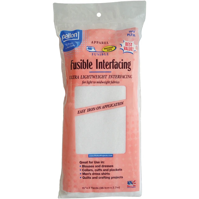 Interfaz fusible ultraligera Pellon - blanco 15"X3yd - PLF36