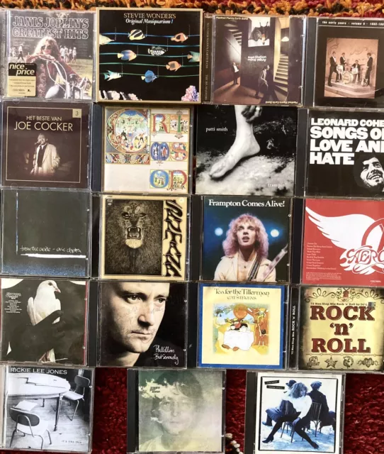 Lot 19 CD- ROCK- Crimson / Aeromith /Santana/Joplin/Cocker /Clapton / ….