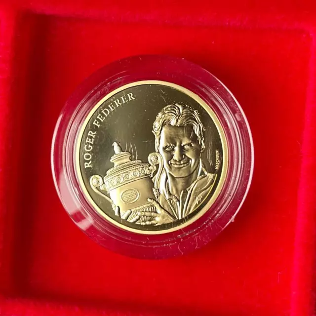 Roger Federer CHF 50 Franken Gold Coin 2020 Switzerland suisse suiza