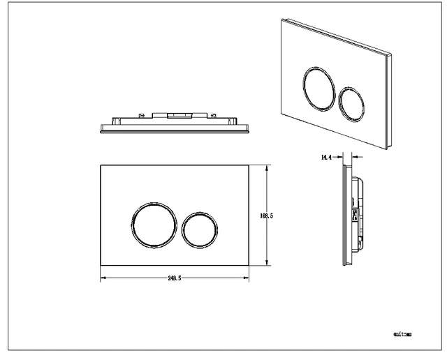 Piastra Pulsante Wc Geberit StarBlueDisc - Piastra Di Comando Per Geberit Delta UP100 E Sigma UP320 Piastra Per Sigma UP320