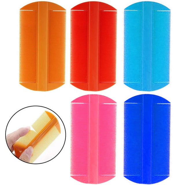 6 Pc Compact Hair Lice Comb Remove Ticks Nit Double Sided Fine Tooth Grooming
