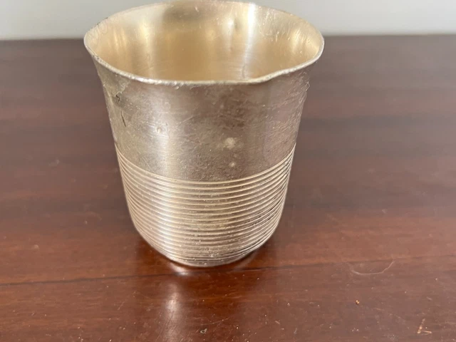 Ancienne Timbale En Metal Argenté Poinçon À VENDRE! - FR