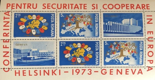 CEPT EUROPA  KSZE aus Jahrgang 1973 Rumänien Mi. Block 108 postfrisch ** MNH