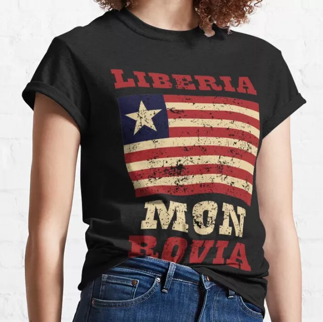 Liberia Flag Classic T-Shirt Size S-5XL