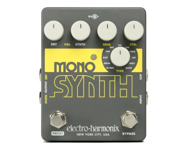 Ehx Electro Harmonix Mono Synth Guitare Synthétiseur Effets Pédale, Tout Neuf