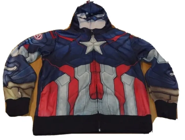 Marvel Avengers Captain America Age Ultron Costume Jacket Hoodie Adult Large