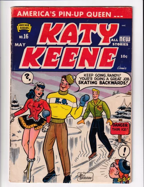 Katy Keene 16 Vg Archie Comics Book Teen Humor Fashion Woggon Good Girl (1954)