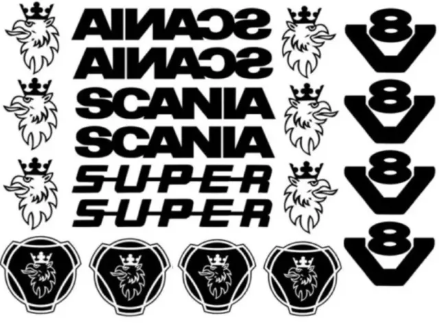 SCANIA TRUCK LOGO STICKER DECAL for Cab X2 1200mm Hi, Choice of colours
